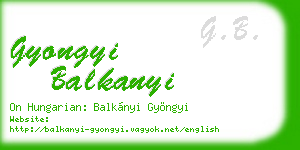 gyongyi balkanyi business card